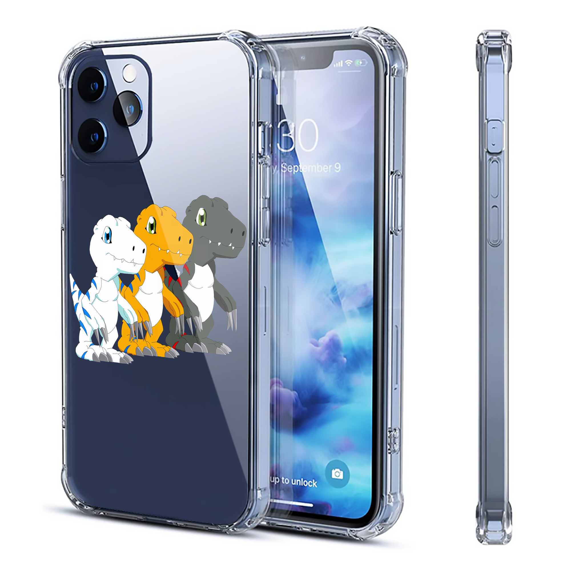 （画像用） Digimon デジタルモンスター/デジモン 【iPhone 12シリーズ対応】透明スマホケース（クリアソフトケース）